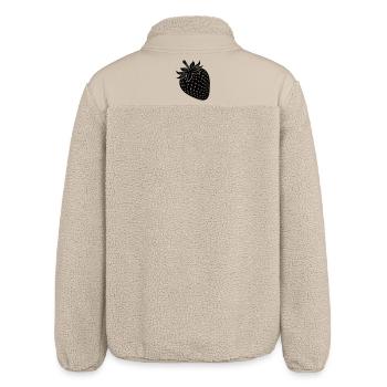 Silhouette de fruits fraises - Veste sherpa unisexe coupe décontractée Stanley/Stella - beige - Dos