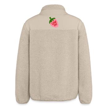Lustiges Erdbeer-Design mit niedrigem Fettgehalt - Relaxed Fit Unisex Sherpajacke von Stanley/Stella - Beige - Hinten