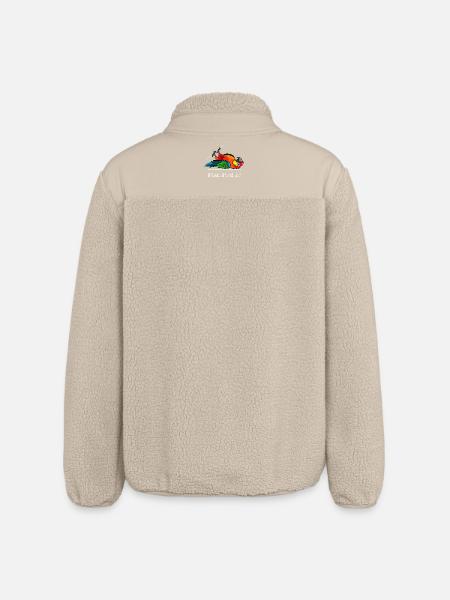Flat Bird at 40 degrees - Relaxed Fit Unisex Sherpa Jacket by Stanley/Stella - beige