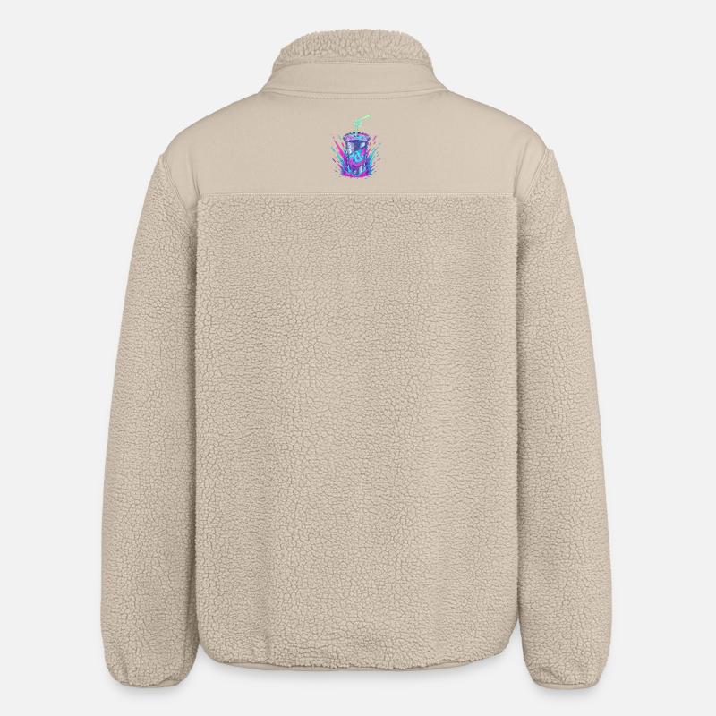 Éclaboussure de tasse Swirler Néon - Veste sherpa unisexe coupe décontractée Stanley/Stella - beige