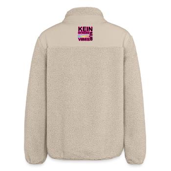 Kein Stress Vibes Neon - Relaxed Fit Unisex Sherpajacke von Stanley/Stella - Beige - Hinten