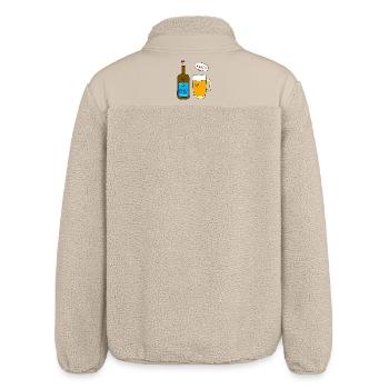 Kanpai! - Japanese speaking beer - Relaxed Fit Unisex Sherpa Jacket by Stanley/Stella - beige - Back