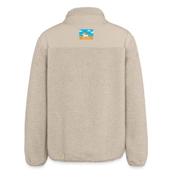 Katz-Cowboy im Wüstenritt - Relaxed Fit Unisex Sherpajacke von Stanley/Stella - Beige - Hinten