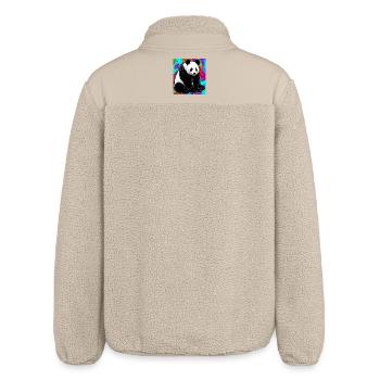 panda - Relaxed Fit Unisex Sherpa Jacket by Stanley/Stella - beige - Back