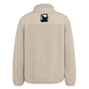 panda - Relaxed Fit Unisex Sherpa Jacket by Stanley/Stella - beige - Back
