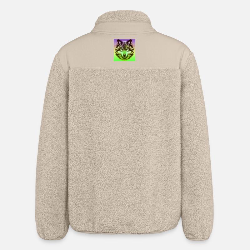 Wolf - Relaxed Fit Unisex Sherpa Jacket by Stanley/Stella - beige