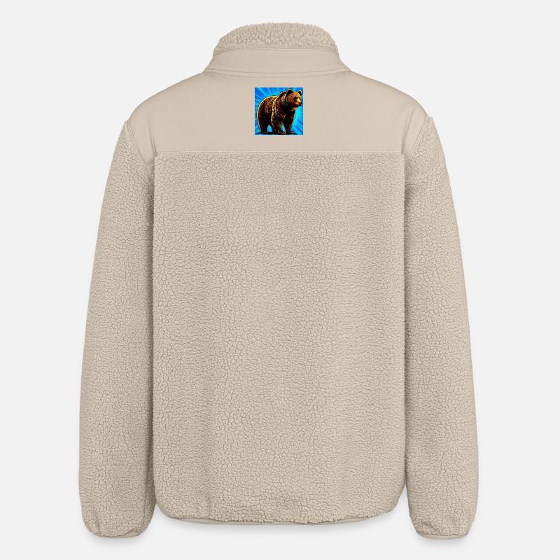 bear - Relaxed Fit Unisex Sherpa Jacket by Stanley/Stella - beige