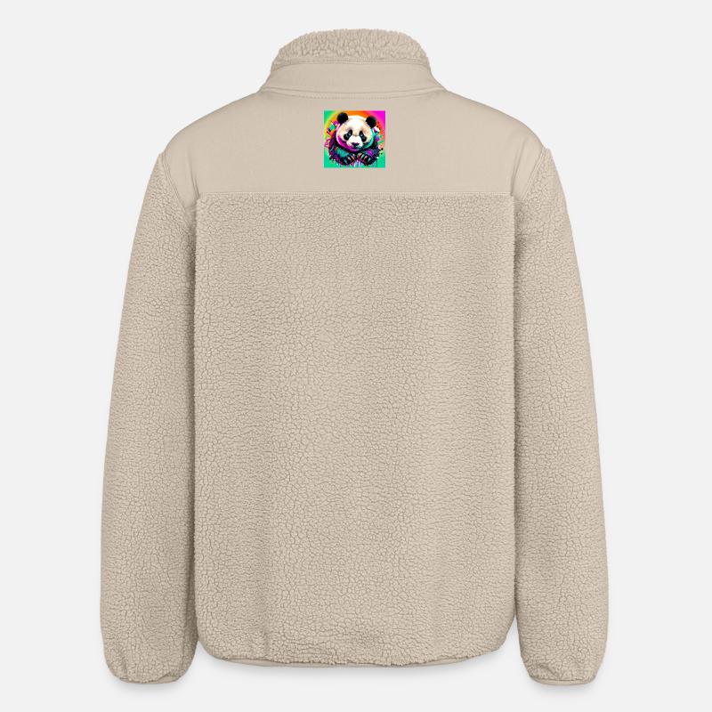 Panda - Relaxed Fit Unisex Sherpajacke von Stanley/Stella - Beige