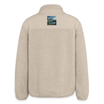 Majestätischer Bergsee im Wald - Relaxed Fit Unisex Sherpajacke von Stanley/Stella - Beige - Hinten