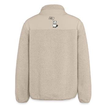 NÖ! Biber Motiv - Nein Sager Geschenkidee - Relaxed Fit Unisex Sherpajacke von Stanley/Stella - Beige - Hinten
