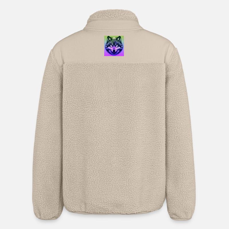 Wolf - Relaxed Fit Unisex Sherpajacke von Stanley/Stella - Beige
