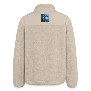 Blue Phoenix Crest in Frame - Relaxed Fit Unisex Sherpa Jacket by Stanley/Stella - beige - Back
