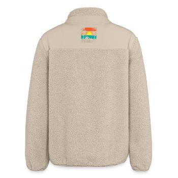 Sunset Surf Palm  - Relaxed Fit Unisex Sherpa Jacket by Stanley/Stella - beige - Back