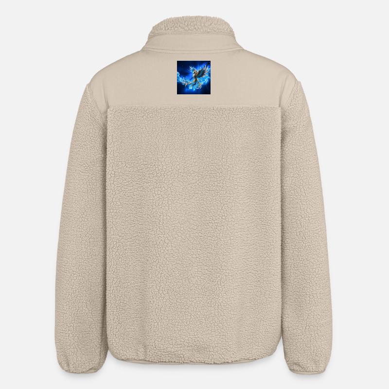 Fire Sky Phoenix - Relaxed Fit Unisex Sherpa Jacket by Stanley/Stella - beige