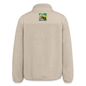 La paresse dort sur la Lune - Veste sherpa unisexe coupe décontractée Stanley/Stella - beige - Dos