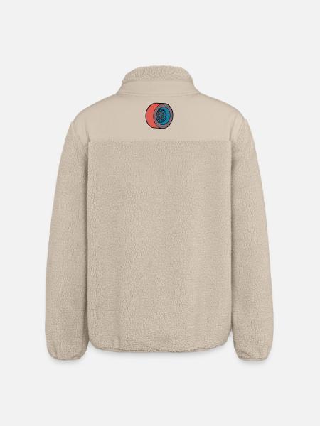 Skateboard Rolle Longboard - Relaxed Fit Unisex Sherpajacke von Stanley/Stella - Beige