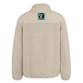 Schimpansen-Affe - Relaxed Fit Unisex Sherpajacke von Stanley/Stella - Beige - Hinten
