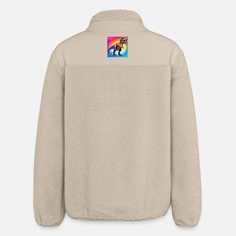 dinosaure - Veste sherpa unisexe coupe décontractée Stanley/Stella - beige