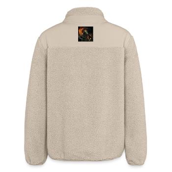 Anubis: Feuerkrieger - Relaxed Fit Unisex Sherpajacke von Stanley/Stella - Beige - Hinten