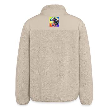 Gecko - Relaxed Fit Unisex Sherpajacke von Stanley/Stella - Beige - Hinten