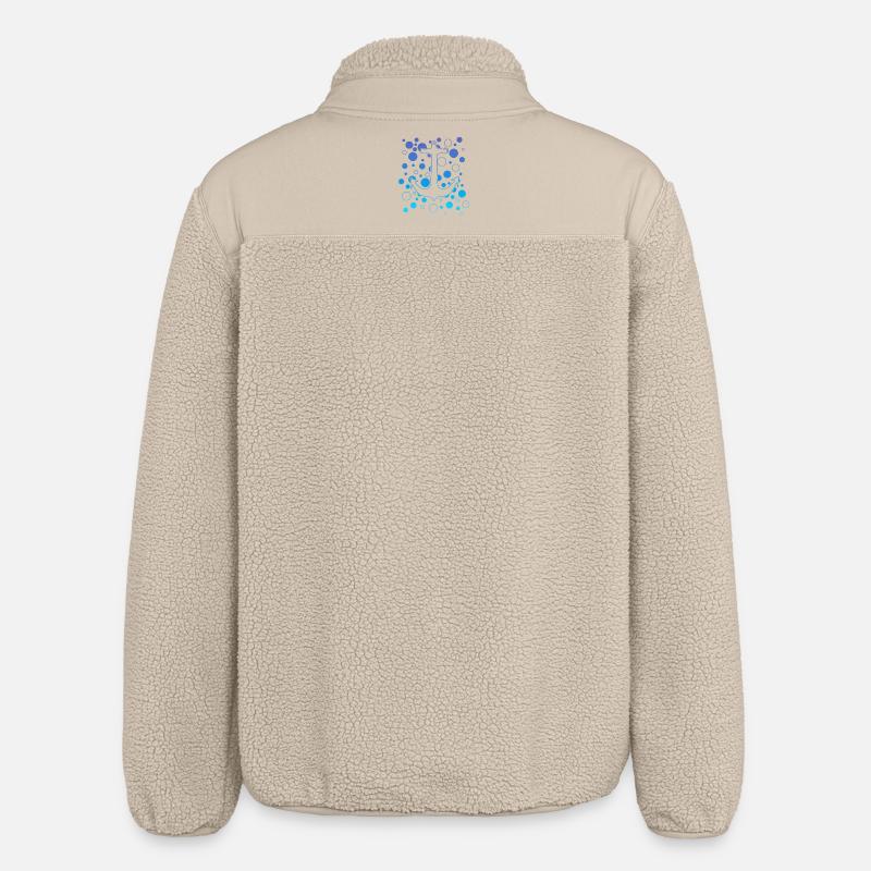 Ocean Anchor Bubbles - Relaxed Fit Unisex Sherpa Jacket by Stanley/Stella - beige