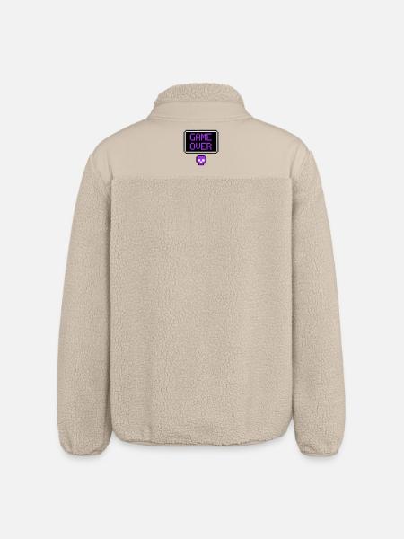 Game Over Skull Pixel Art - Relaxed Fit Unisex Sherpa Jacket by Stanley/Stella - beige