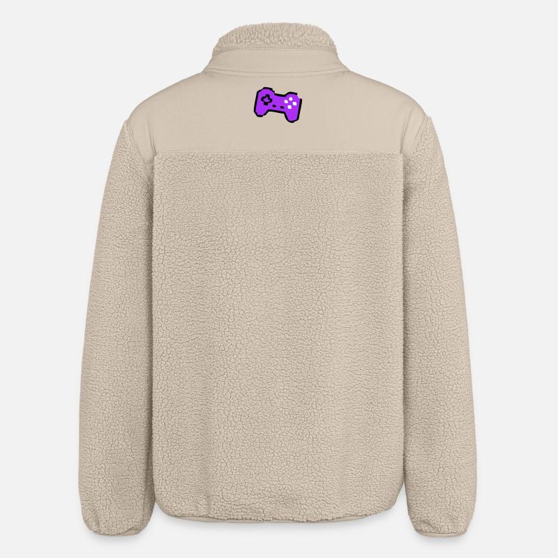 Joueur de manette rétro bizarre - Veste sherpa unisexe coupe décontractée Stanley/Stella - beige