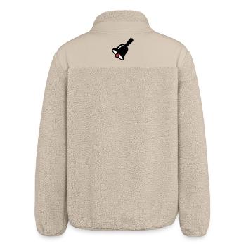 Schulglocke Klingel Pause Retro - Relaxed Fit Unisex Sherpajacke von Stanley/Stella - Beige - Hinten
