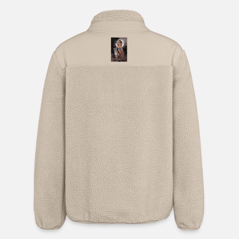 Moonlightwalker - Relaxed Fit Unisex Sherpa Jacket by Stanley/Stella - beige