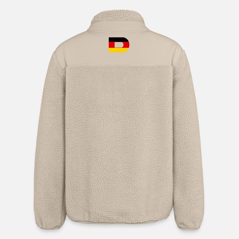 D - Style du drapeau allemand - Veste sherpa unisexe coupe décontractée Stanley/Stella - beige