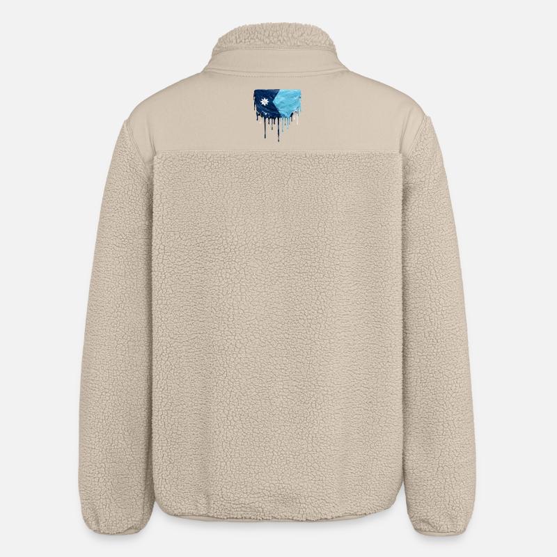 Fuite du drapeau du Minnesota - Veste sherpa unisexe coupe décontractée Stanley/Stella - beige