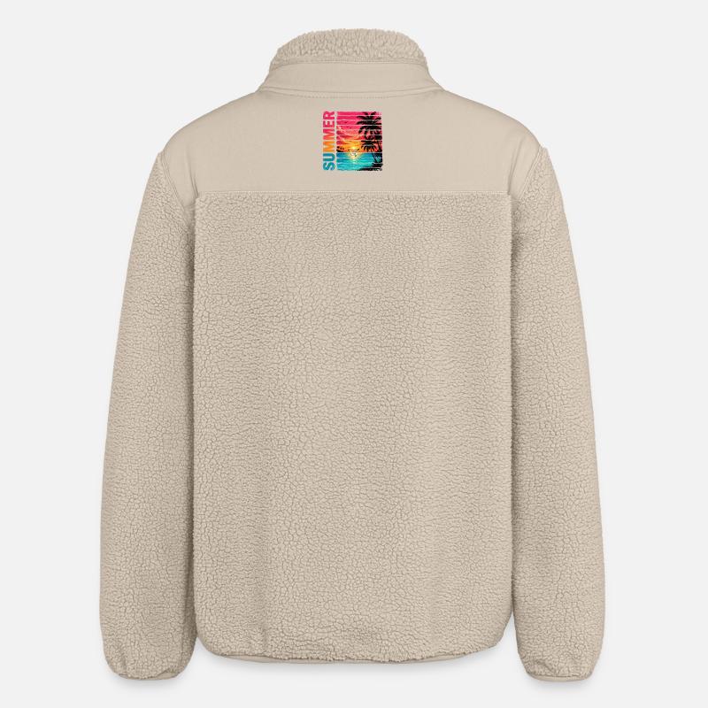 retro summer - Relaxed Fit Unisex Sherpa Jacket by Stanley/Stella - beige