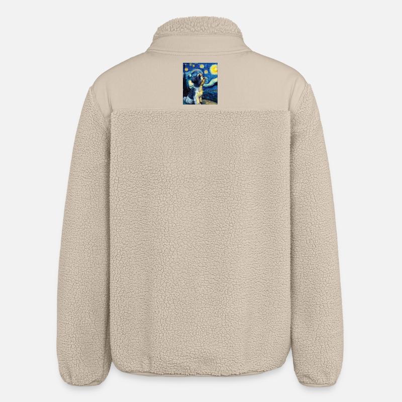 Shih Tzu - Veste sherpa unisexe coupe décontractée Stanley/Stella - beige