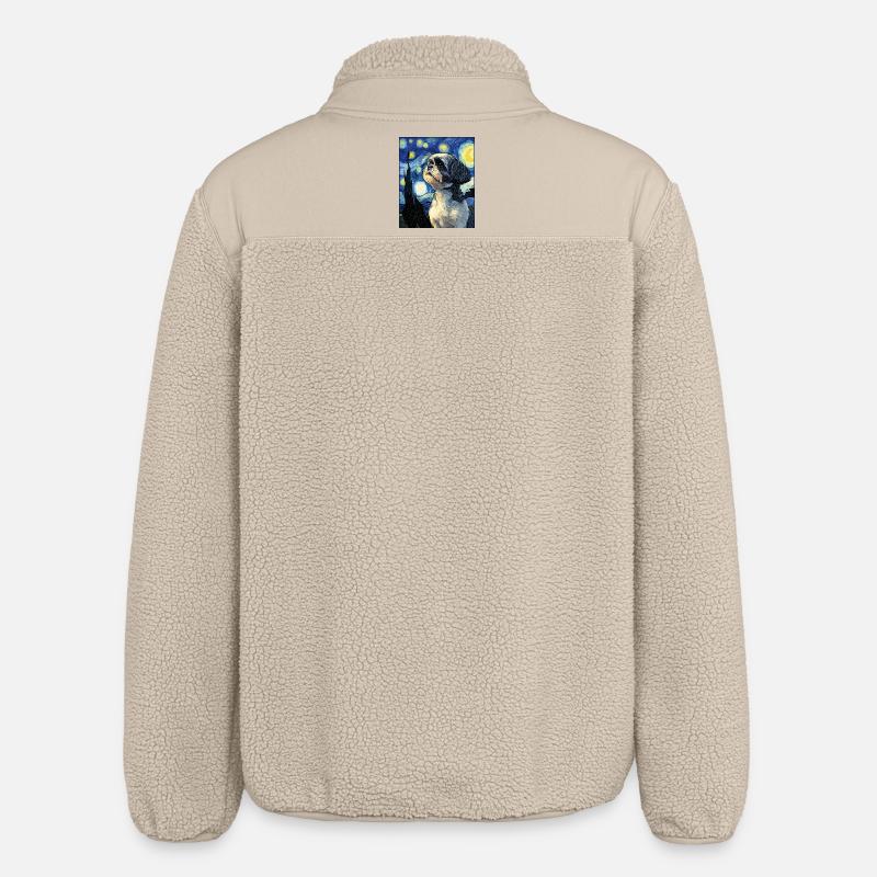 shih tzu - Relaxed Fit Unisex Sherpa Jacket by Stanley/Stella - beige