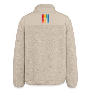 Vertical Cloth Vintage Aerial Acrobatics Aerial Silk - Relaxed Fit Unisex Sherpa Jacket by Stanley/Stella - beige - Back