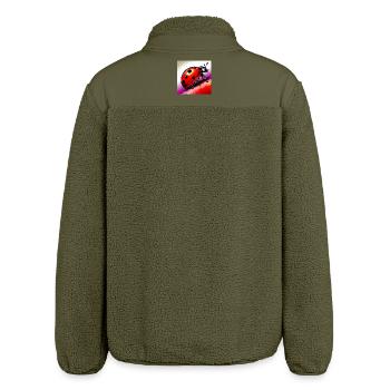 ladybird - Relaxed Fit Unisex Sherpa Jacket by Stanley/Stella - khaki - Back