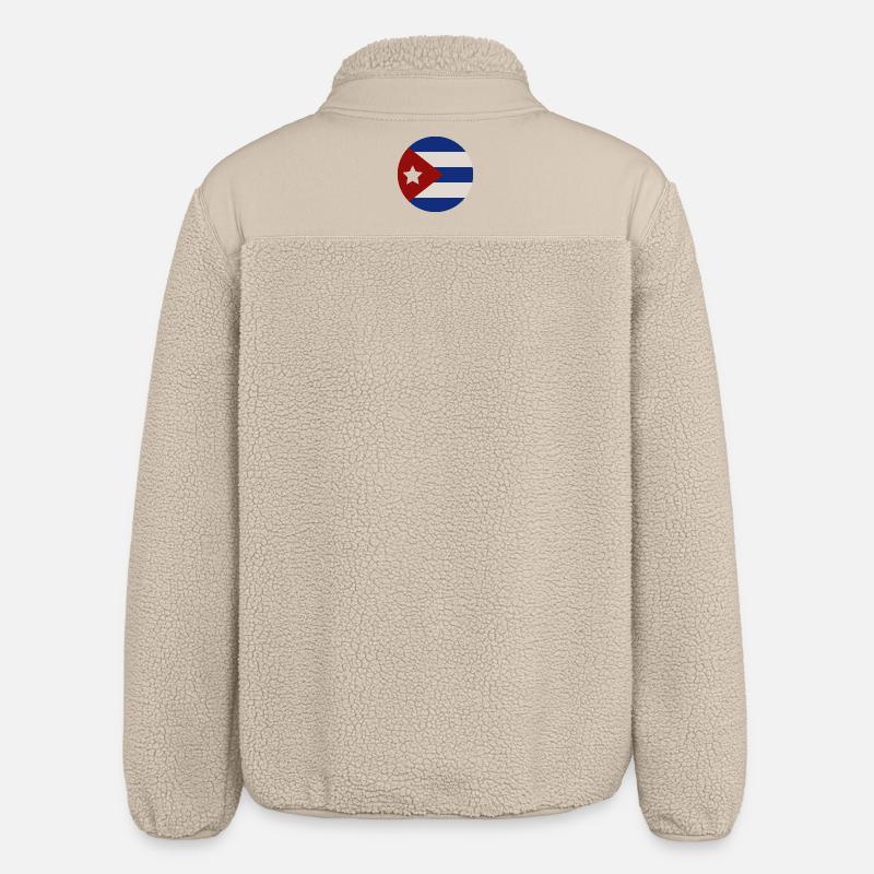 Cuba flag - Relaxed Fit Unisex Sherpa Jacket by Stanley/Stella - beige