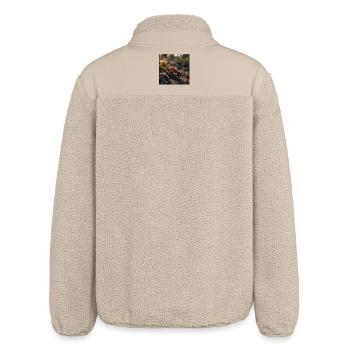 Fourmi rouge sur le bois sous la mousse - Veste sherpa unisexe coupe décontractée Stanley/Stella - beige - Dos