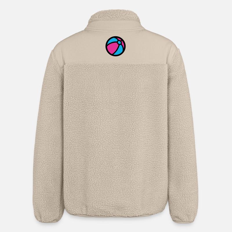 Wasserball Strand Sommer Icon - Relaxed Fit Unisex Sherpajacke von Stanley/Stella - Beige