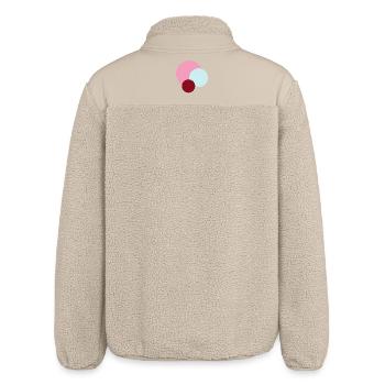 Planets in Pink Universe - Relaxed Fit Unisex Sherpa Jacket by Stanley/Stella - beige - Back