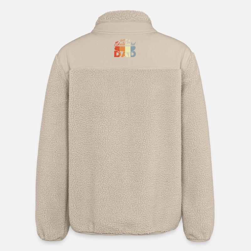 Papa skateboard - Veste sherpa unisexe coupe décontractée Stanley/Stella - beige