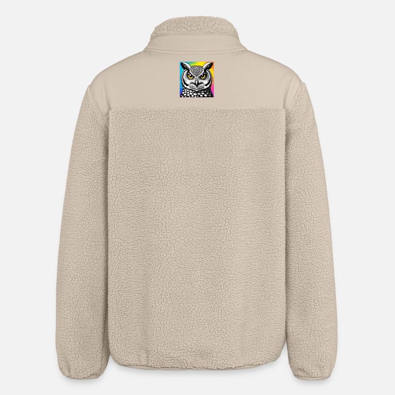 Eule - Relaxed Fit Unisex Sherpajacke von Stanley/Stella - Beige
