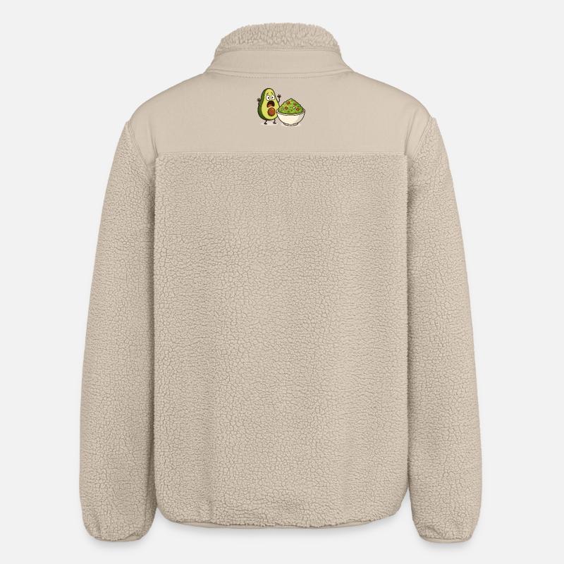 Avocado Guacamole Shock - Relaxed Fit Unisex Sherpa Jacket by Stanley/Stella - beige