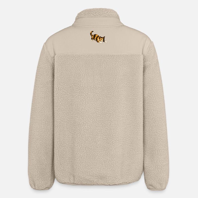 Emmi PolygonCat Art - Veste sherpa unisexe coupe décontractée Stanley/Stella - beige