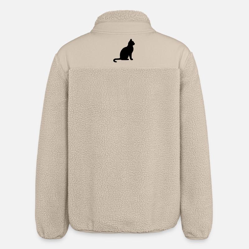 katze - Relaxed Fit Unisex Sherpajacke von Stanley/Stella - Beige
