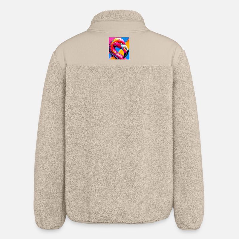 flamingo - Relaxed Fit Unisex Sherpa Jacket by Stanley/Stella - beige
