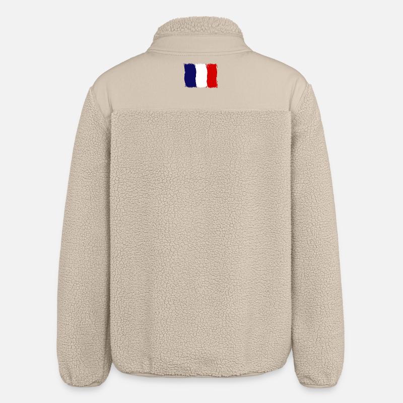 Frankreich - Relaxed Fit Unisex Sherpajacke von Stanley/Stella - Beige