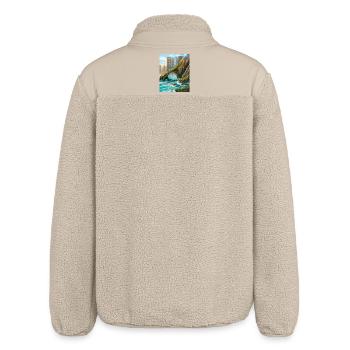 Arche rocheuse et côte urbaine - Veste sherpa unisexe coupe décontractée Stanley/Stella - beige - Dos