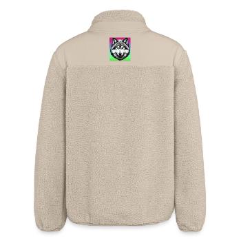Wolf - Relaxed Fit Unisex Sherpa Jacket by Stanley/Stella - beige - Back
