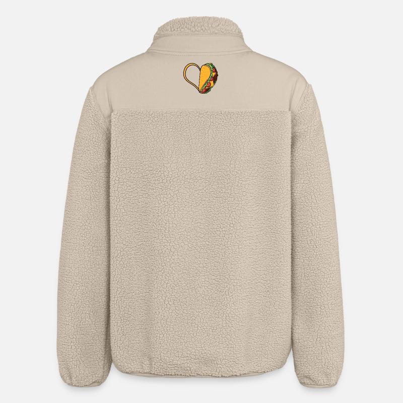 Amour au cœur de taco - Veste sherpa unisexe coupe décontractée Stanley/Stella - beige